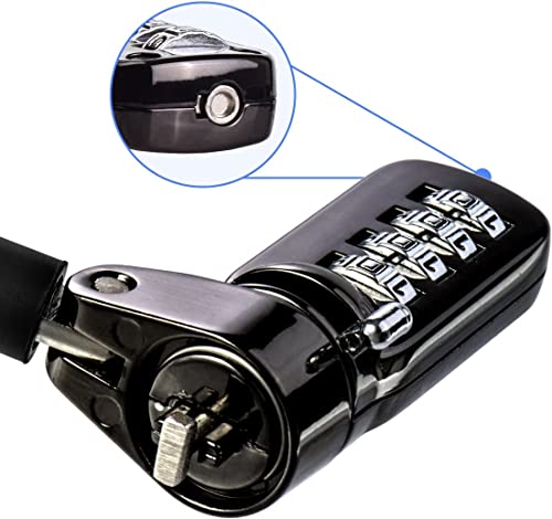 Laptop Cable Lock 4 Digital Combination Lock Security Computer Cable Lock Anti Theft Combination Lock Compatible for Tablet Laptop (2 Packs) - size: 2 Packs