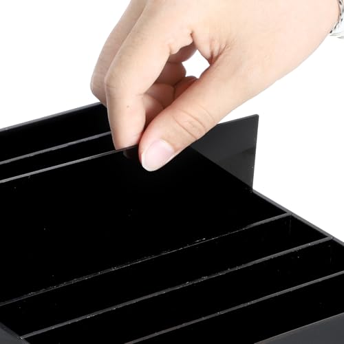 Hipiwe Cash Storage Tray Money Organizer with Removable Dividers, 8 Slots