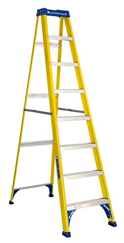 Louisville Ladder 8 ft Fiberglass Step Ladder, FS2008, Type I, 250 lbs - size: 8 feet
