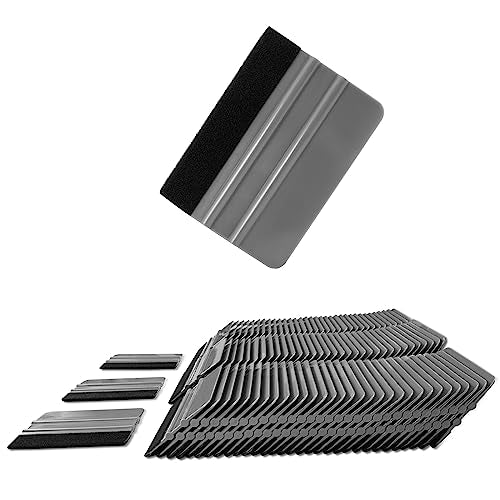 NEWISHTOOL 100 PCS Felt Squeegee for Vinyl, PPF Tint Wrap Application Tool - color: Gray