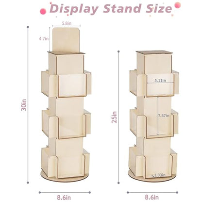 Natheeph 3 Tier Greeting Card Display Stand, Rotating Display Rack for Show - color: Wood