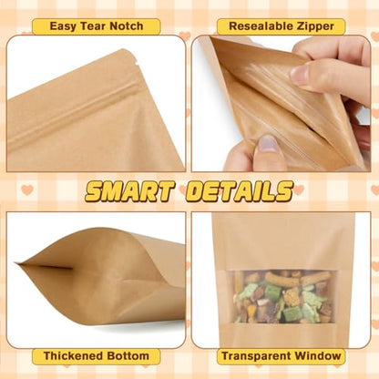 JETMORE 150 Pack Treat Bags, Snack Bags, Sealable Treat Bags, 4.7x7.9in - color: Yellow, size: 150 Pack 4.7x7.9in (12x20cm)