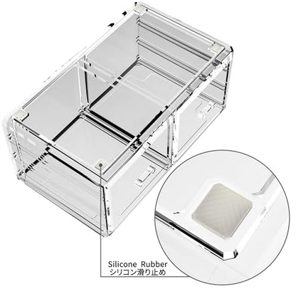 Readaeer Makeup Cosmetic Organizer Storage Drawers Display Boxes Case with 12 Drawers(Clear) - color: Clear