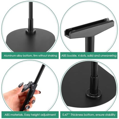 Jutom 6 Pack Adjustable Pedestal Stand Holder 8.5 x 11 Inch Heavy Duty Aluminum Sign Holder Vertical and Horizontal Sign Poster Stands Floor Standing Display for Advertisement Menu Display(Black) - color: Black