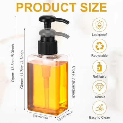 Domensi 24 Pcs 3.4 oz Pump Bottle Mini Travel Bottles, Black - color: Black