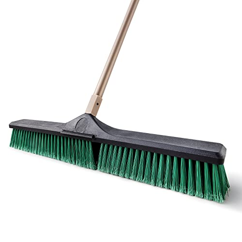 Eyliden Heavy Duty Push Broom 24" with 66" Long Handle