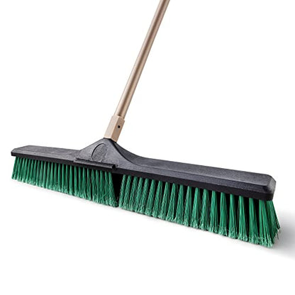 Eyliden Heavy Duty Push Broom 24" with 66" Long Handle
