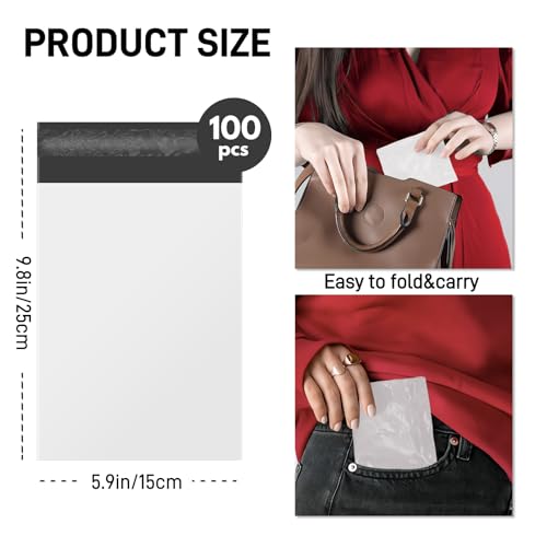 Sanitary Napkin Disposal Bags, Tampon Disposal Bags(9.8x5.9"), White - color: White