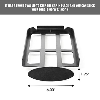Professional 6-Piece Hat Display Set - Slatwall Mounted Baseball Cap Organizer for Retail Stores Space-Saving Slatwall Hat Rack