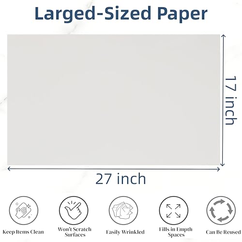 ZAVOOS 400 Sheet Packing Paper for Moving, 27 x 17 Inch, 12 Lb