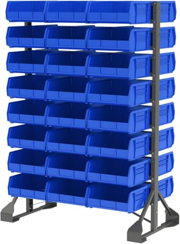 Akro-Mils 30235 AkroBins Plastic Storage Bins, 11"x11"x5", Blue, 6-Pack - color: Blue
