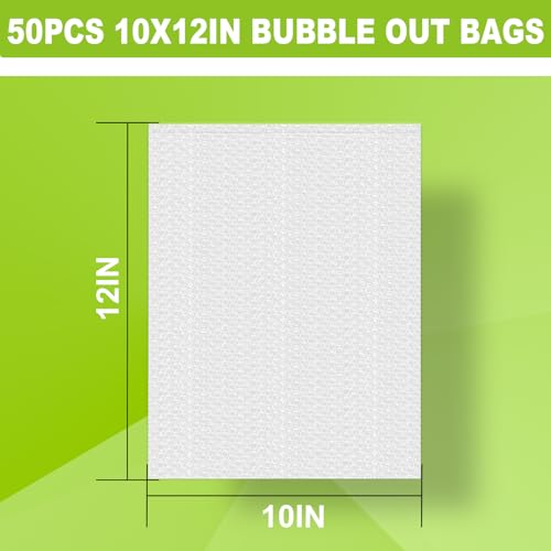 50PCS 10x12"Bubble Pouches,Shockproof Cushioning Protection - size: 50PCS-10x12Inches