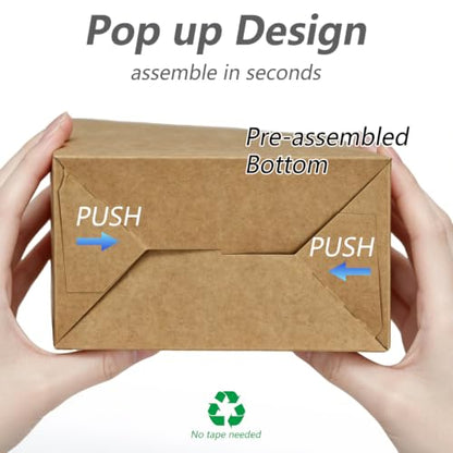 Aosric Small Kraft Gable Boxes 3.5 x 3.5 x 6.3 In, 30 Pack - color: Brown