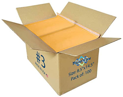 Kraft Bubble Mailers 8.5x14.5, Self Seal Padded Envelopes #3, 100 Pack - size: 8.5"x14.5" / 100 Pack