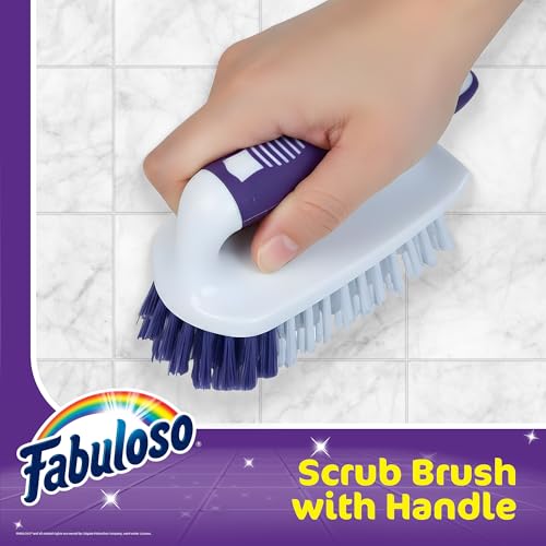 Fabuloso Compact, White and Purple, Scrub Brush w/Handle 5.5 Inch, (Pack of 12) - size: Scrub Brush w/ Handle (Pack of 12)