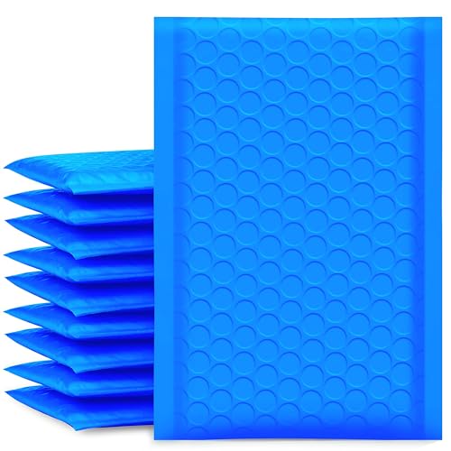 UCGOU Bubble Mailers 4x8" Blue 50 Pack Usable Size 4x7" Padded Envelopes - color: Blue, size: 4x8" 50PC