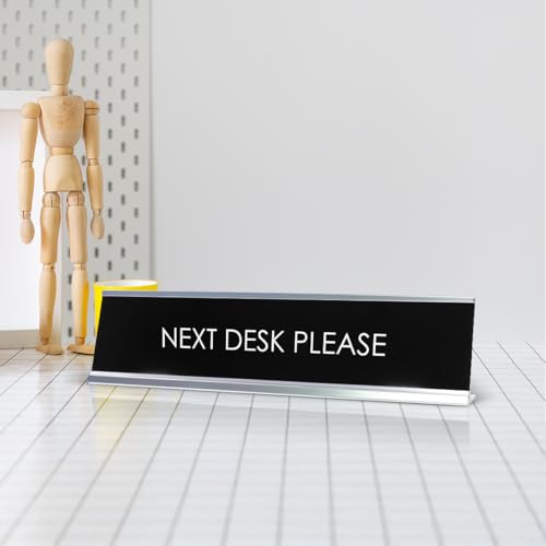 Signs ByLITA NEXT DESK PLEASE Novelty Desk Sign
