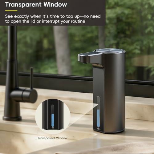 EKO Aroma Touchless Automatic Soap Dispenser for Bathroom and Kitchen, Liquid Hand Soap Dispenser, Rechargeable, 9 fl oz (Dark Grey) - color: Dark Grey, size: 9 oz