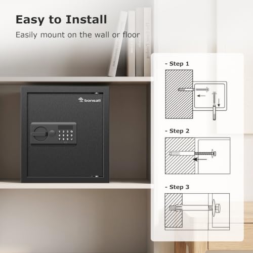 Bonsaii Security Safe Box With Keypad Lock 1.2 Cu.Ft for Cash Jewelry Home - size: 1.2 cu.ft.