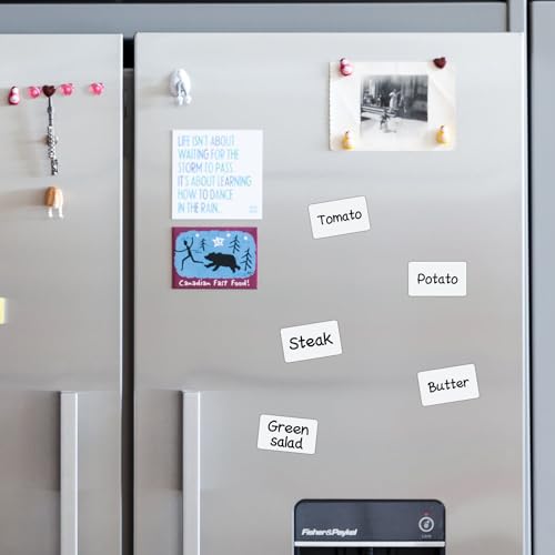 Dry Erase Magnetic Label 5x3 Inch White, Reusable Magnetic Dry Erase Labels for Whiteboards，Pack of 40 - color: White, size: 5 x 3 Inch