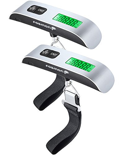 Fosmon Digital Luggage Scale, 110lbs Suitcase Baggage Scale, 2 Pack Silver - color: silver 2 pack