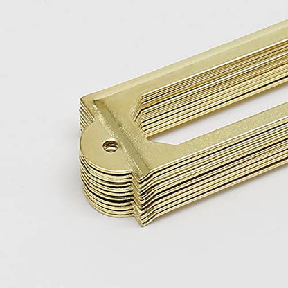 50 PCS Metal Label Holders 60x17mm Gold with Screws - color: Gold, 60x17mm