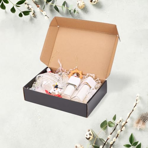 Hoikwo 40 Pack 9x6x2 Shipping Boxes for Small Business, Black Packaging Cardboard Boxes, Moving Mailing Packing Box - color: Black(Glossy), size: 9x6x2-40 Pack