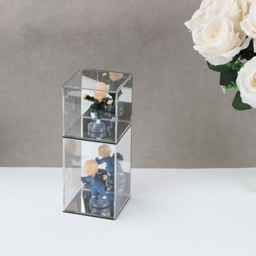 Mirrored Clear Acrylic Box for Collectibles Display, 4x4x4Inch - size: 4x4x4Inch