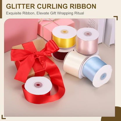PATIKIL Red Satin Ribbon 1-1/2"x25 Yards Solid Fabric Ribbon - color: Red, size: 1-1/2" x 25 Yards