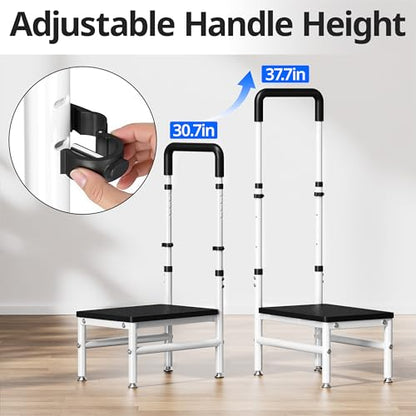 Step Stool with Handle for Adults and Seniors, Heavy Duty One Step Stool