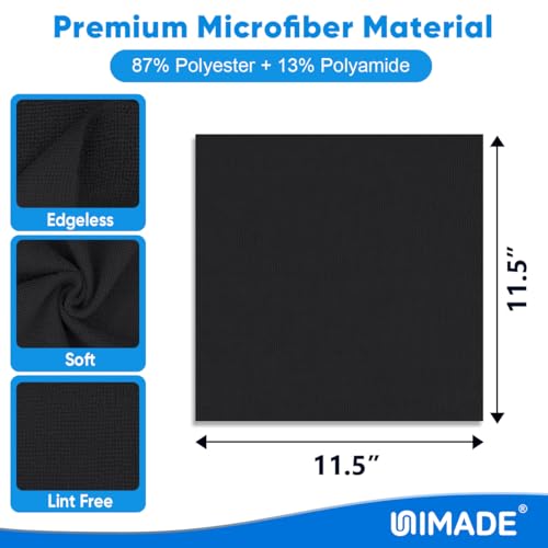 UNIMADE Microfiber Cleaning Cloth, 10 Pack Reusable Microfiber Towels - color: Black, size: 10PK