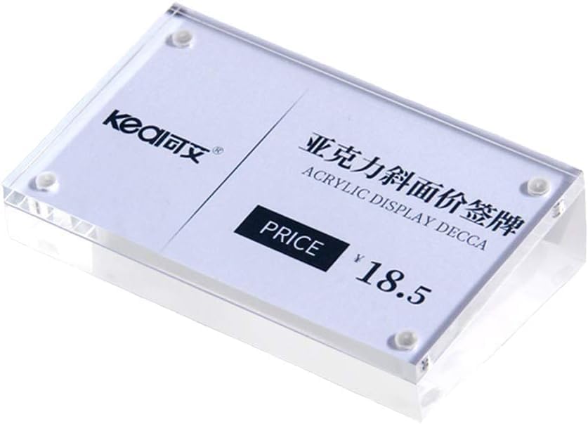 Acrylic Label Holder Price Tag Displays (90*55mm/3.54x2.17 inches)