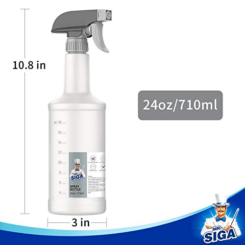 MR.SIGA 24 oz Empty Plastic Spray Bottles for Cleaning Solutions, 36 Pack - size: 710ml, 36 Pack