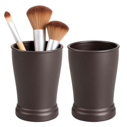 iDesign Plastic Bathroom Tumbler, Bronze, Set of 2 - style: Pack of 2