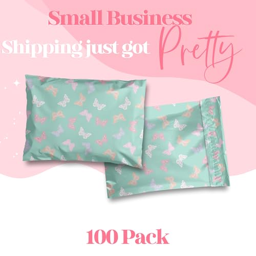 Pretty Package Store Poly Mailers 10x13, Butterfly, 100 Pack - color: Butterfly, size: 10x13