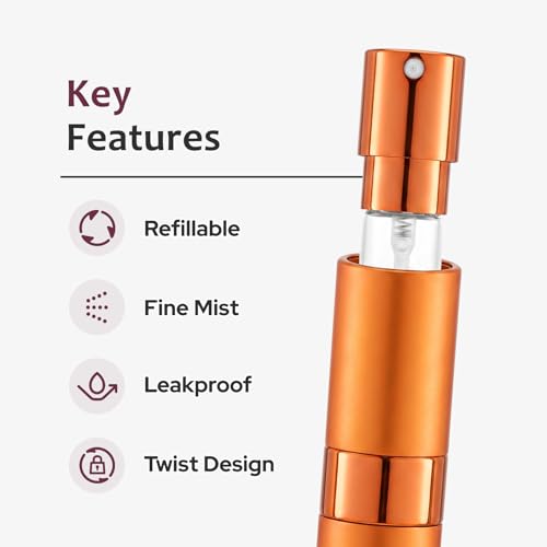 LISAPACK 8ml Travel Perfume Bottle Refillable, 3 PCS Cologne Atomizer Spray - color: 3 Color6
