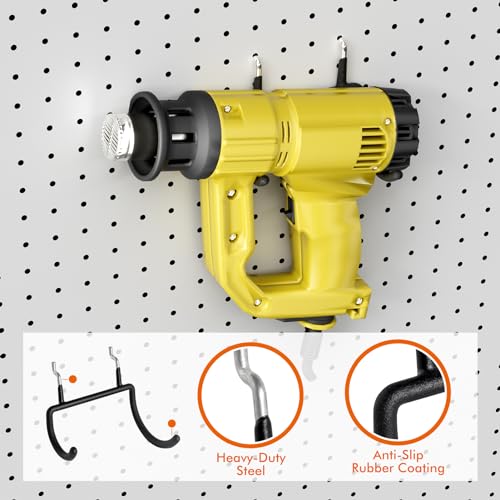 Utility Heavy Duty Pegboard Hooks, 8Pack Peg Board Power Tool Drill Holders - style: 8 Pack