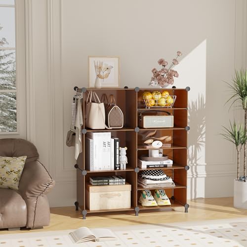 AWTATOS Closet Organizer 6 Cube Storage Shelves, Cocoa Brown - color: Cocoa Brown