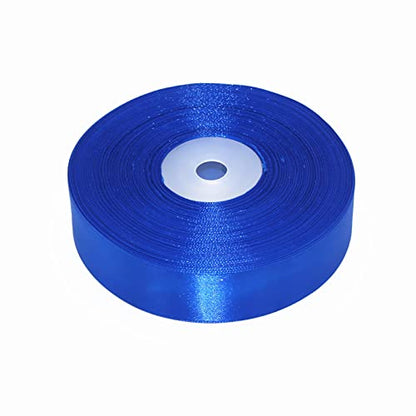 Blue Satin Ribbon 1 Inch for Gift Wrapping, 50 Yards in Length - color: Sapphire Blue, size: 1"