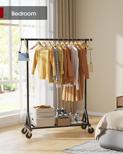 Sakugi Stainless Steel Clothes Rack Mesh Shelf, 42.5x16.5x65.9, Black - color: Black, size: 42.5" x 16.5" x 65.9"(1 Rod)