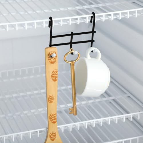 Teenyyou 6 Pack 3 Hook Attachment for Wire Shelving, Black - color: Black