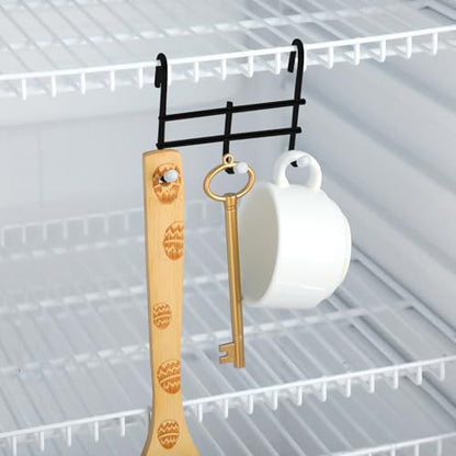 Teenyyou 6 Pack 3 Hook Attachment for Wire Shelving, Black - color: Black