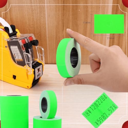 MX-6600 Price Labels | Double Line Pricemarker Labels Paper for MX-6602/YH-689/G6600/CN-6600EOS | Price Gun Stickers |10 Rolls/5000pcs, Without Gun (Green) - color: Green