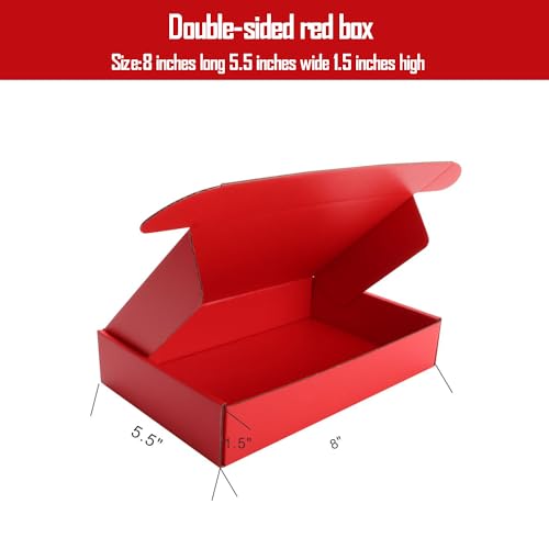 Small Red Shipping Packaging Boxes L8xW5.5xH1.5Inch 20Pcs Mailer Boxes - color: Red, size: Small-L8xW5.5xH1.5 inch