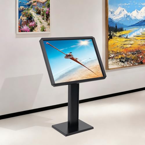 Sign Holder Stand, 21.5"x 29" Adjustable Floor Standing Sign Holder with Stable Base, Aluminum Vertical and Horizontal Pedestal Poster Stand for Board Display