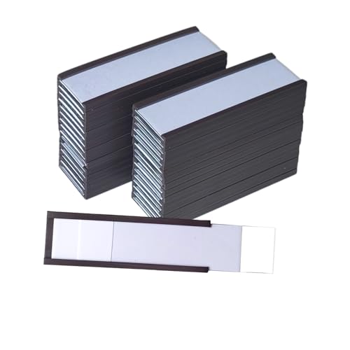 C Channel Magnetic Label Holders 1 x 3 Inch, 30 Pack