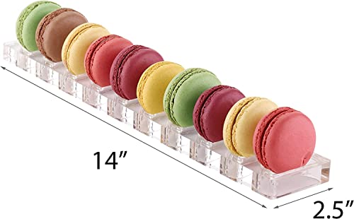 Jusalpha® Clear Acrylic Macaron/Cookies Display Tray, 2 Packs (Capacity:10) - size: Capacity:10