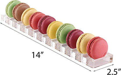 Jusalpha® Clear Acrylic Macaron/Cookies Display Tray, 2 Packs (Capacity:10) - size: Capacity:10