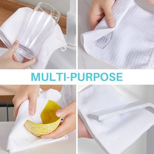 JOYMOOP Microfiber Cleaning Cloth, 6 Piece Set, Large, White - color: N