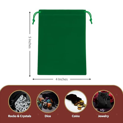 Mandala Crafts 4x5 Emerald Green Jewelry Gift Favors Velvet Drawstring Bags - color: Emerald Green 4X5 Inches, size: 1 Count (Pack of 50)